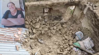 Odun almak iin girdii kerpi ev mezar oldu