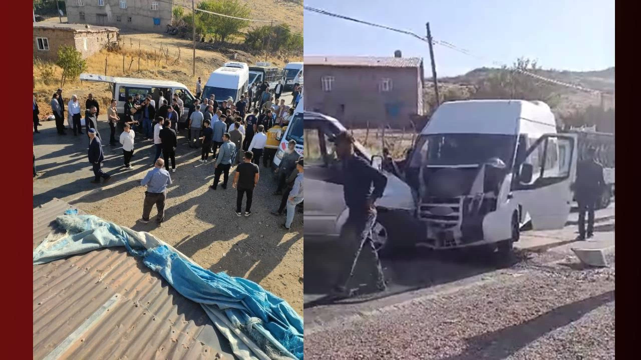 Öğretmenleri taşıyan minibüs ile yolcu minibüsü çarpıştı