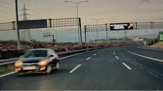 Osman Gazi K�pr�s�'nde ters y�nden gelen ara� korkuttu