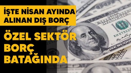 Özel sektör borç batağında, Nisan ayında 161,9 milyar dolar dış borç alındı