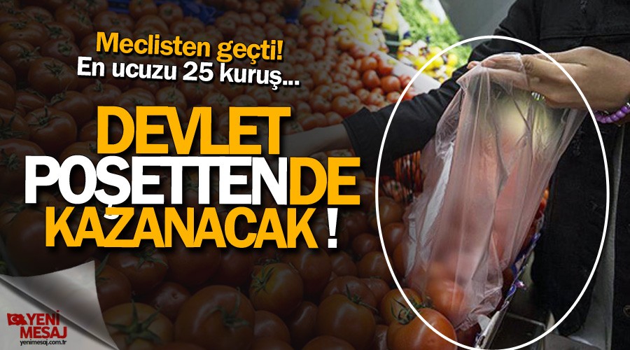 Poşet ücretinde 15 kuruş devlete