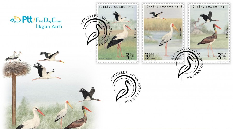 PTT�den �leylek� konulu pullar 