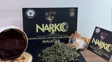Salça bidonunda esrar ele geçirildi