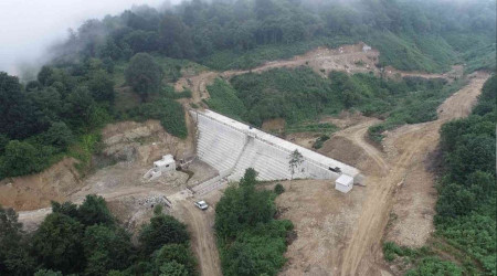 Sel kapanı inşaatı tamamlanıyor