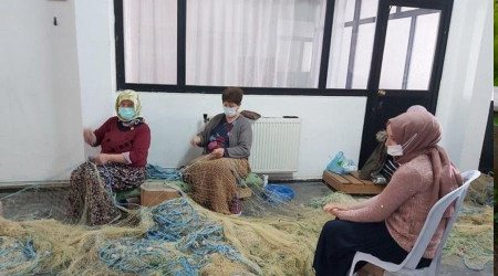 Söke'de balık ağı örme kursları yoğun talep görüyor