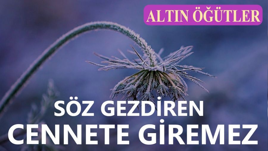 ‘Söz gezdiren, Cennete giremez’