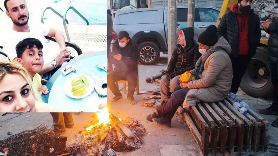 Umut ile kocas ve olunun kurtarlmasn bekliyor