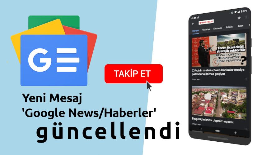 Yeni Mesaj 'Google News/Haberler' gncellendi!