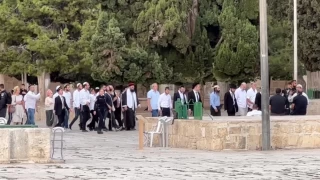 Yüzlerce fanatik Yahudi Mescid-i Aksa'ya baskın düzenledi