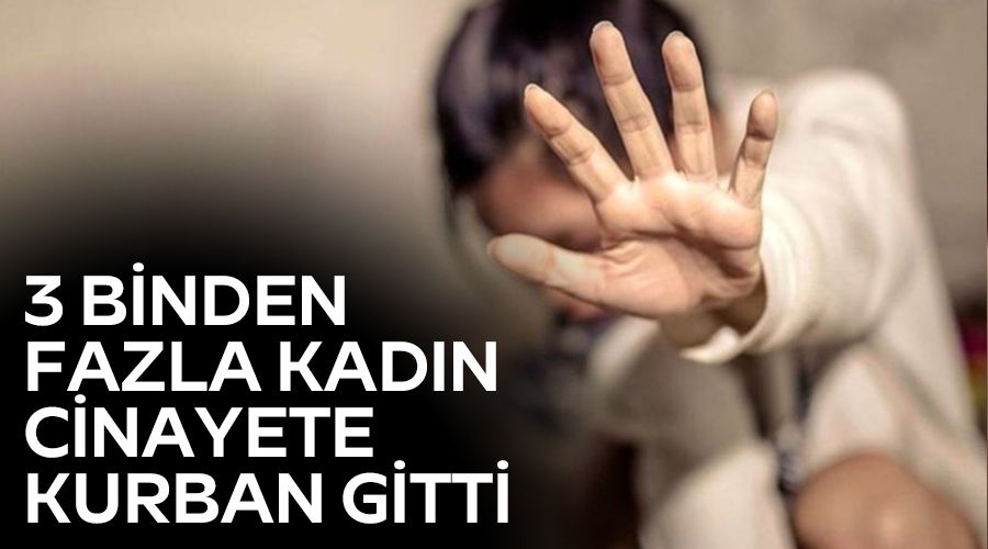 3 binden fazla kadın cinayete kurban gitti