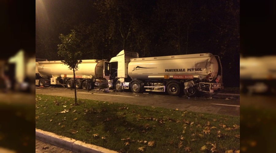 4 ton mazot yola döküldü