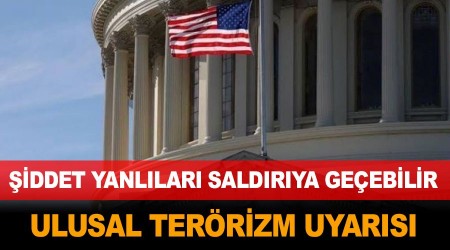 ABD'de 'ulusal terörizm' uyarısı