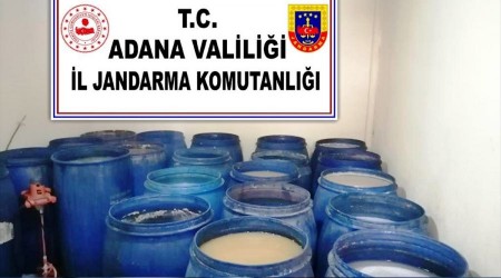 Adana'da 7 bin litre sahte iki ele geirildi