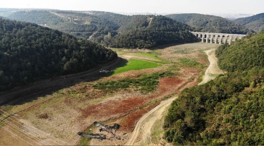 Alibeyk�y baraj�nda korkutan g�r�nt�