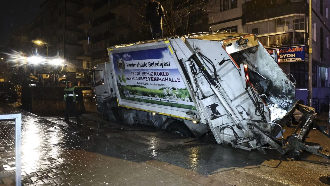Ankara'da ken yolda p kamyonu skt