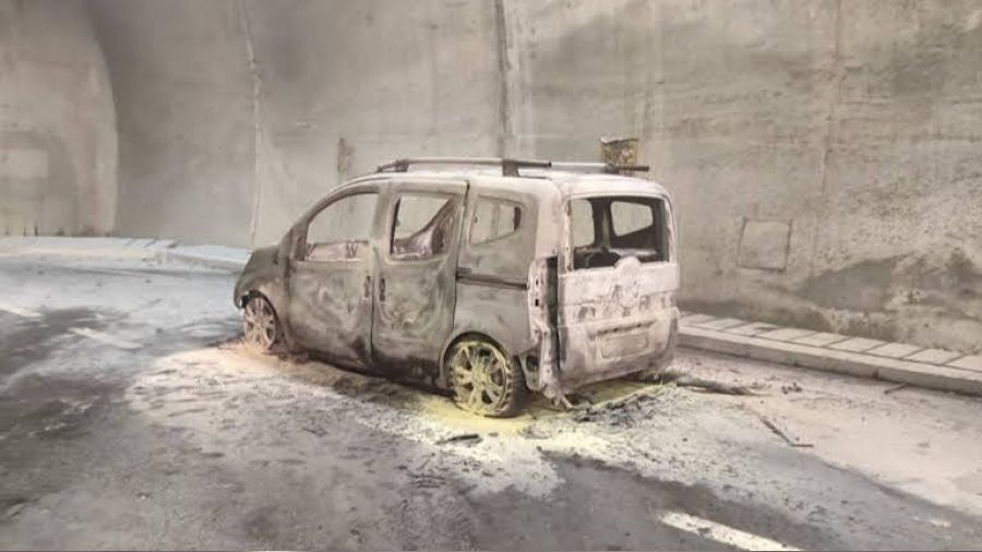 Assos-Troya t�nellerinde ara� yang�n�