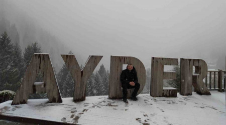 Ayder Yaylası ilkbaharda beyaza büründü