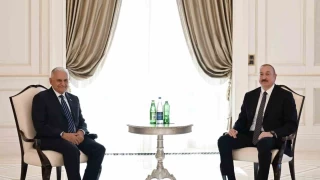 Azerbaycan lideri Aliyev, Binali Yldrm' kabul etti
