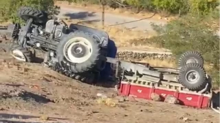 Baba oul devrilen traktrde ar yaraland