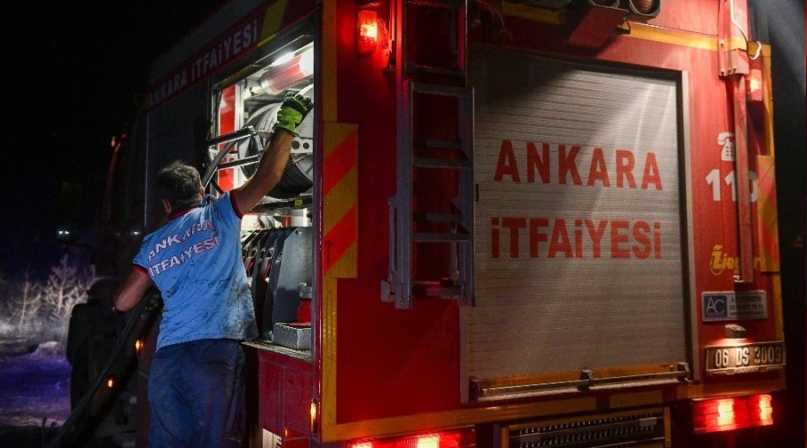 Beypazarı'nda korkutan yangın