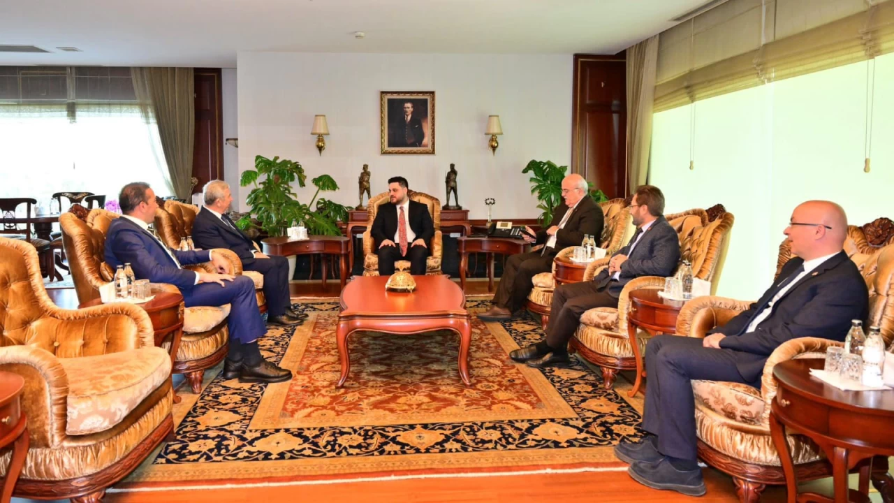 BTP lideri Hseyin Ba'tan Ankara Bykehir Belediye Bakan Mansur Yava'a ziyaret...