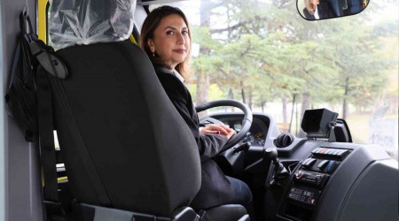 Çankırı'nın ilk kadın otobüs şoförü