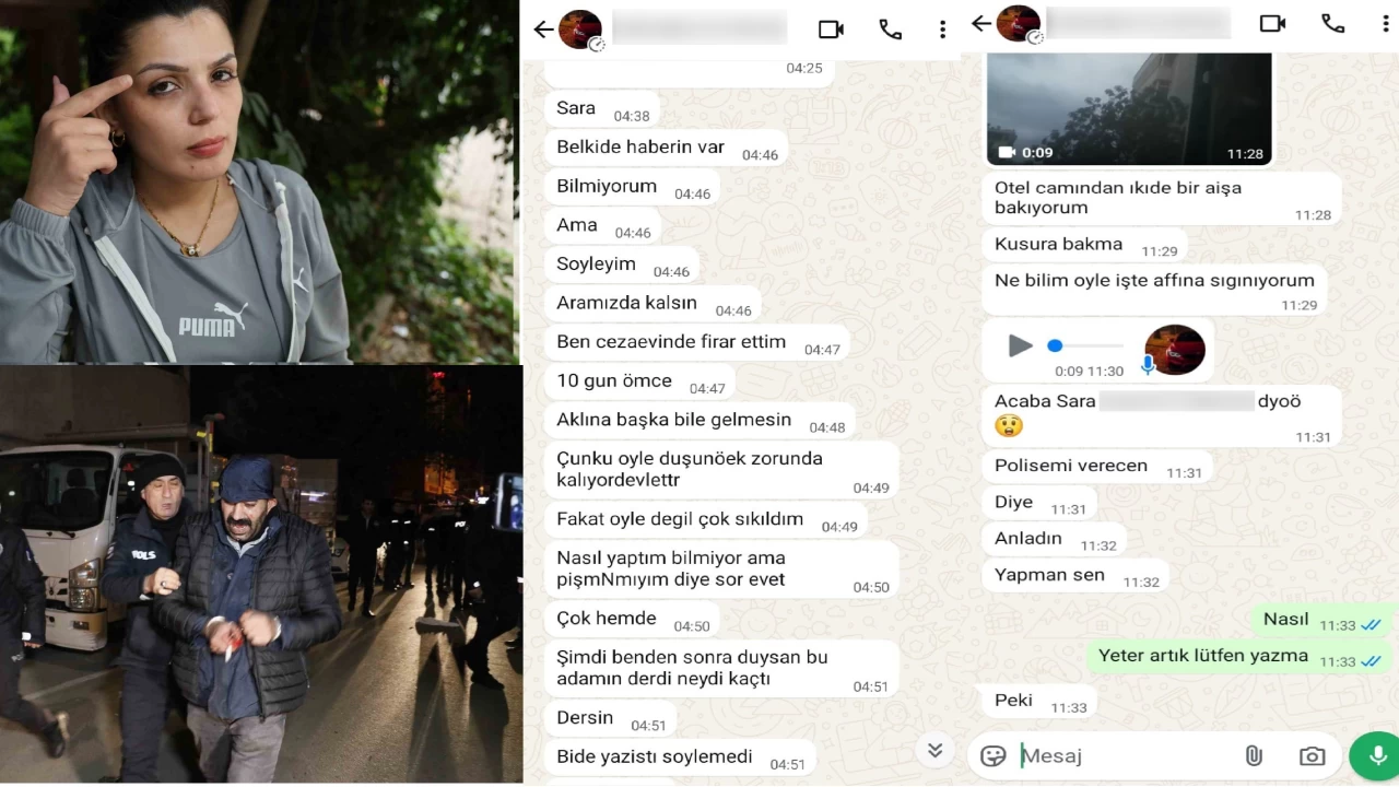 Cezaevinden firar etti, y�z�n� b��aklad��� kad�na 'mesaj� att�