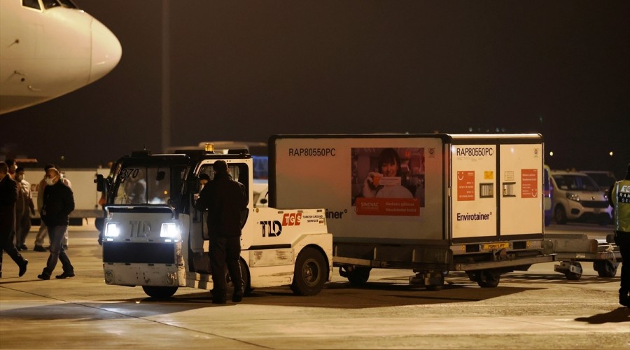 Çin aşıları Türkiye'ye geldi