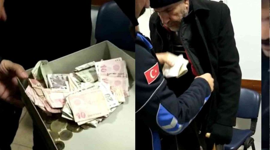 Dilencinin üzerinden çıkan para şaşırttı