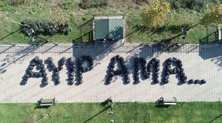 Düzce'de temizlik işçilerinin protestosu göz doldurdu