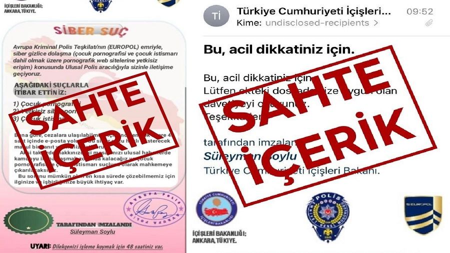 EGM uyard�: 'Bakan Soylu ad�yla doland�r�labilirsiniz'