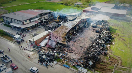 Elaz'da yanan tavuk fabrikas grntlendi