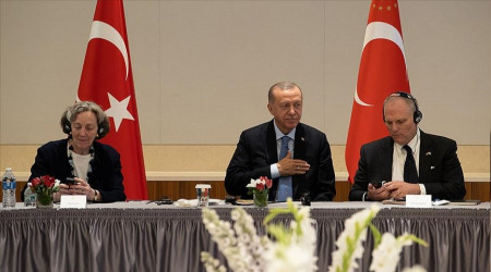 Erdoan Amerikan Yahudi Toplumu temsilcileriyle grt