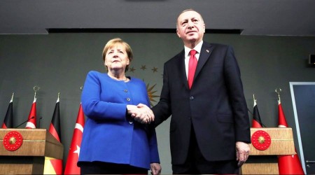 Erdoğan ile Merkel görüştü