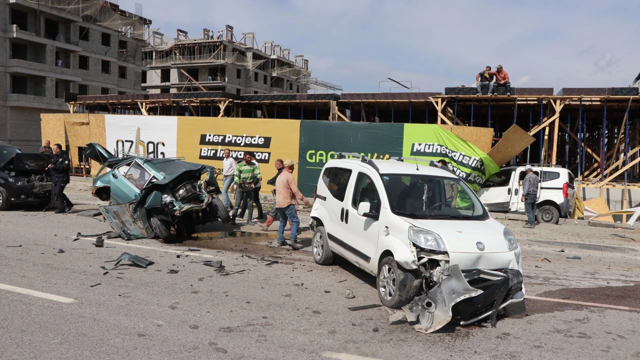 Erzurum'da feci kaza