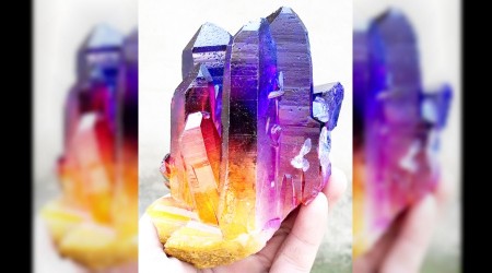 Erzurum'da gökkuşağı taşı bulundu