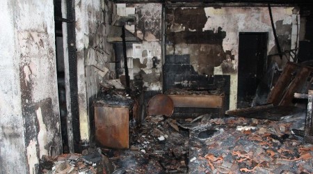 Geldikleri restoranda yanarak ölen 3 kişinin cenazeleri çıkartıldı
