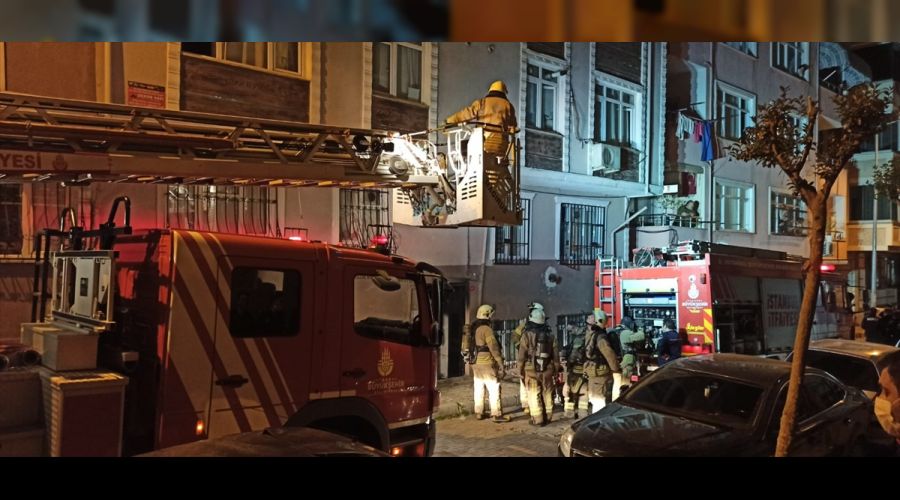 Güngören'de sahur vakti yangın paniği