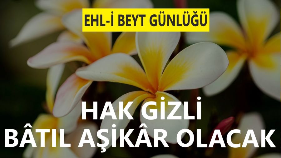 'Hak gizli, bâtıl aşikâr olacak'