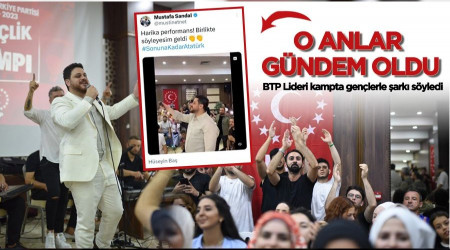 Hüseyin Baş gençlerle şarkı söyledi, Mustafa Sandal tebrik etti