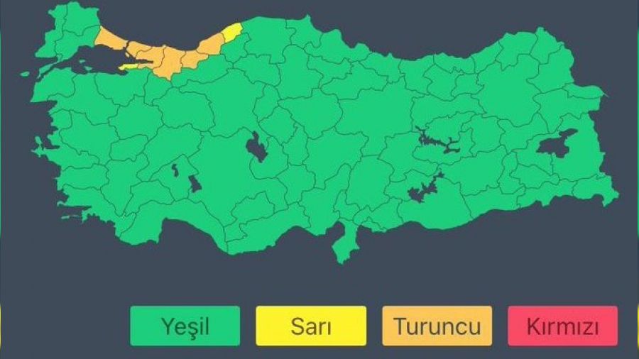 İstanbul için turuncu uyarı