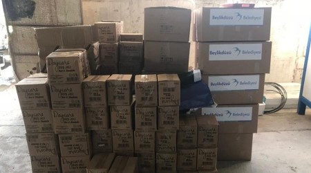 İzmir için yardım tırları Beylikdüzü'nden yola çıktı