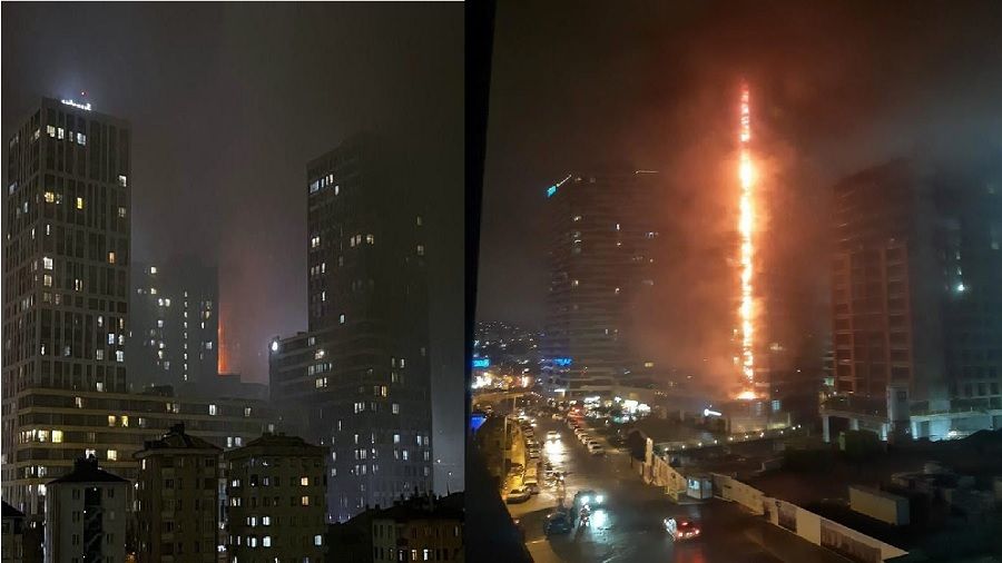 Kadıköy'deki rezidansta yangın