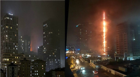 Kadıköy'deki rezidansta yangın