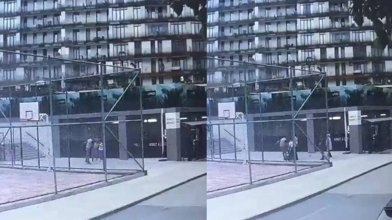 Kadını çocuğunun yanında tekme ve yumruklarla darp etti