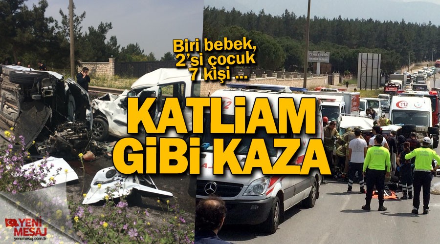 Katliam gibi kaza: 7 l