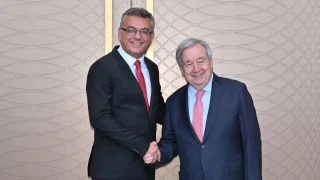 KKTC Cumhurba�kan� Erh�rman, BM Genel Sekreteri Guterres'i kabul etti