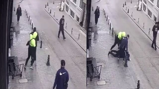 Laleli'de bir gaspçı: Tek yumrukla bayılttı
