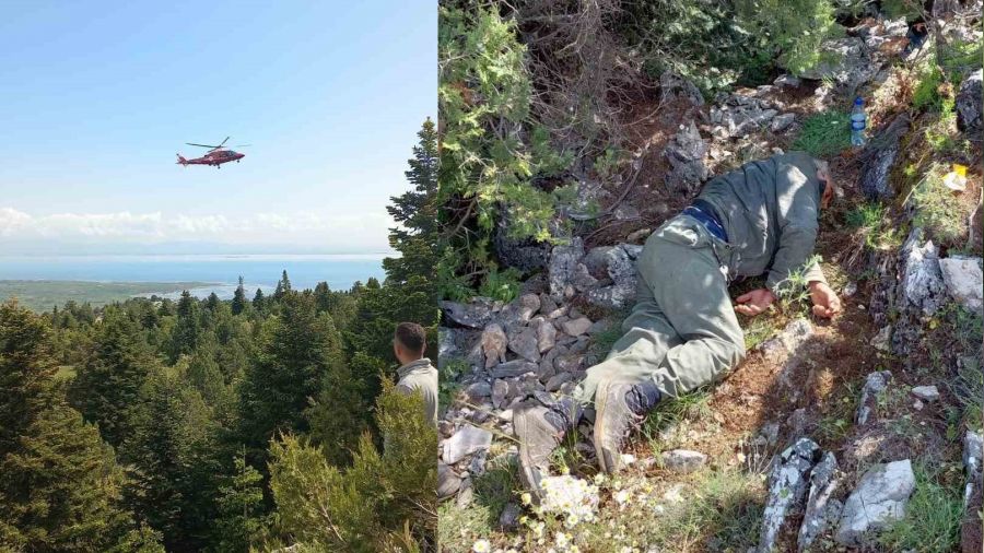 Mantar ararken kaybolan �ah�s 45 saat sonra sa� bulundu