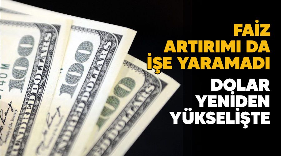 Merkez Bankası'nın faiz artırımı da işe yaramadı, dolar yeniden yükselişte